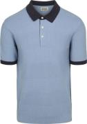 Scotch And Soda Knitted Polo Structure Blauw