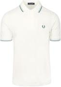Fred Perry Polo Twin Tipped M3600 Wit Z52