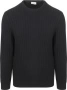 Profuomo Pullover Rib Wol Blend Navy