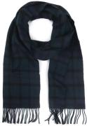 Barbour Sjaal Tartan Lamswol Klassiek Donkerblauw -