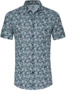 Desoto Short Sleeve Jersey Overhemd Bloemenprint Blauw