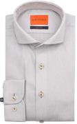 Suitable Overhemd Jacquard Luxe Beige