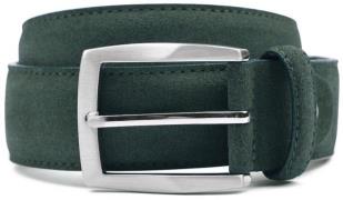 Suitable Riem Suède Leer Donkergroen