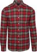 NZA Shirt Marcel Flannel Check Cherry Red