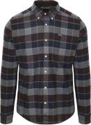 Barbour Valley Overhemd Ruit Antraciet Bruin