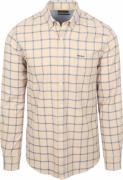 NZA Shirt Armando Flanel Ruit Beige