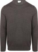 Profuomo Pullover Merinowol Donkerbruin