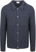 Suitable Cardigan Boiled Wool Blauw