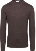 Profuomo Pullover Merinowol Bruin