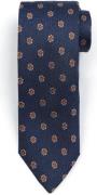 Suitable Stropdas Zijde Flower Navy -