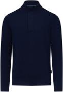 State Of Art Half Zip Trui Wool Blend Navy