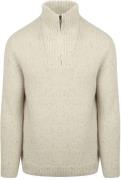 McGregor Half Zip Trui Lamswol Blend Ecru