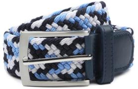 Suitable Geweven Riem Navy Blauw
