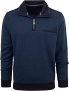 Casa Moda Halfzip Trui Blauw