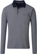 Casa Moda Long Sleeve Polo Structure Blauw
