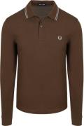Fred Perry Longsleeve Polo Bruin 49A
