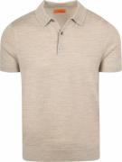 Suitable Polo Merinowol Beige
