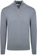 Profuomo Half Zip Pullover Luxury Basic Blauw