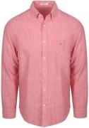 Gant Overhemd Cotton Linen Roze