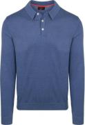 NZA Longsleeve Knitted Polo Blauw