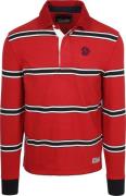 Superdry Rugby Polo Vintage Streep Rood