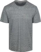 KnowledgeCotton Apparel T-shirt Streep Navy