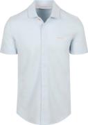 NZA Overhemd Short Sleeve Piqué Sky Blauw