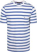 Tommy Hilfiger T-shirt Streep Blauw