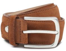 Suitable Riem Suède Leer Cognac