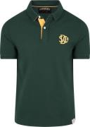 Superdry Polo Piqué Monogram Donkergroen