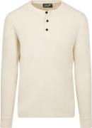 Superdry Trui Henley Textured Ecru