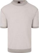 BOSS Knitted T-shirt Kantonio Grijs