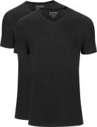 Slater 2-pack Basic Fit T-shirt V-hals Zwart