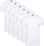 Alan Red Aanbieding Derby O-Hals T-shirts Wit (6Pack)