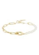 Ania Haie Pearl Chunky Link Chain armband verguld