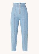 Ba&sh Lony high waist tapered jeans met ritsdetail