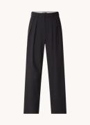 Maje High waist straight fit pantalon in wolblend