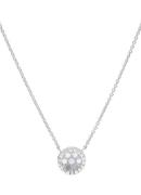 Fossil Ketting van zilver met parelmoer JFS00520040