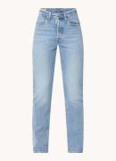 Levi's 501 high waist straight leg jeans met medium wassing