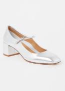 Aeyde Aline pump van leer met metallic finish