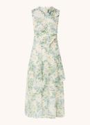 L-K-Bennett Robyn maxi jurk in zijdeblend met bloemenprint en lurex