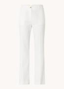 Expresso High waist straight fit pantalon in linnenblend