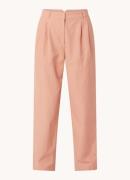 ba&sh Fabio high waist straight fit pantalon met plooidetail