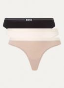 HUGO BOSS String met logo in 3-pack