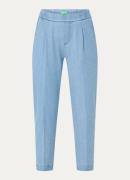 Benetton High waist cropped tapered jeans met steekzakken