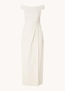 Ralph Lauren Off shoulder maxi jurk met plooidetail