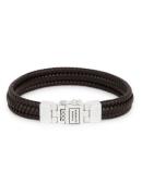 Buddha to Buddha Edwin Small armband van gevlochten leer