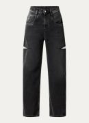 Maison Margiela High waist tapered jeans met steekzakken