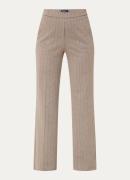 Gardeur Franca high waist wide fit pantalon met krijtstreep en steekza...