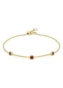 Diamond Point Geelgouden armband, 0-39 ct granaat, Joy